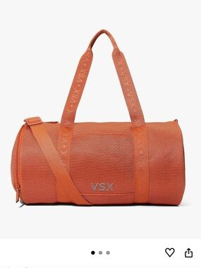 Victoria's Secret VSX Mesh Duffle Bag With Shoe Compartment Color Burnt Orange